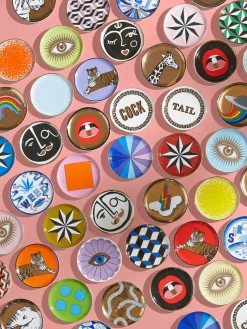 Posavasos de porcelana con oro Safari, 4 uds.