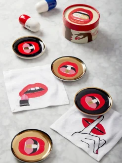 Posavasos de porcelana con oro Full Dose, 4 uds.