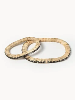 Posavasos de ratán y madera de mango Weave, 2 uds.