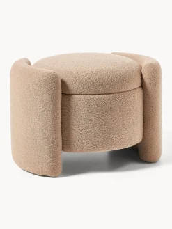 Puf de borreguillo con espacio de almacenaje Benji