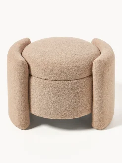 Puf de borreguillo con espacio de almacenaje Benji