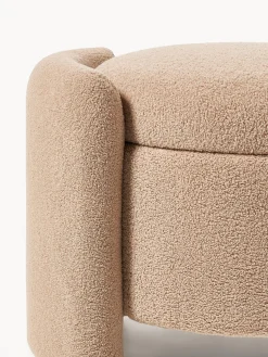 Puf de borreguillo con espacio de almacenaje Benji