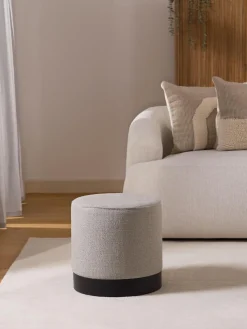 Puf de tejido bouclé Orchid