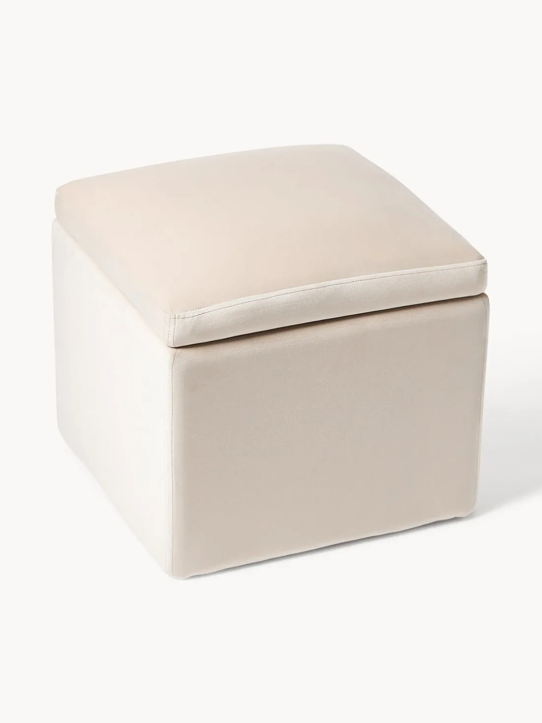 Puf de terciopelo con espacio de almacenamiento Winou