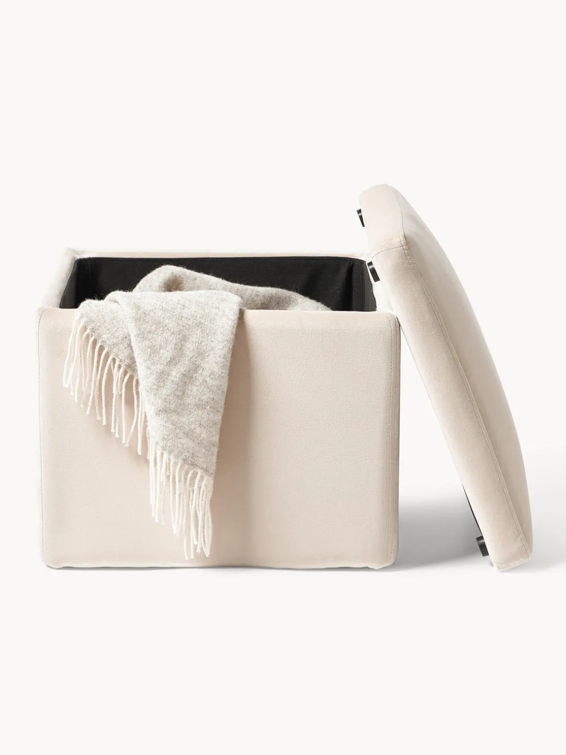 Puf de terciopelo con espacio de almacenamiento Winou