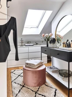 Puf de terciopelo Daisy