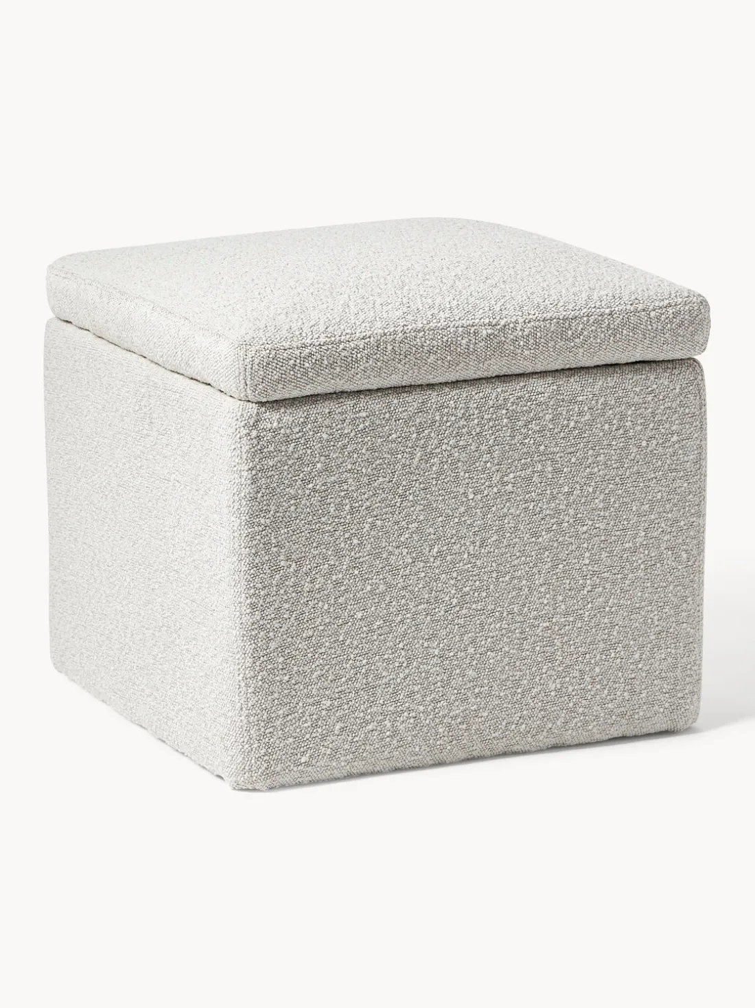 Puf en tejido bouclé con espacio de almacenamiento Winou