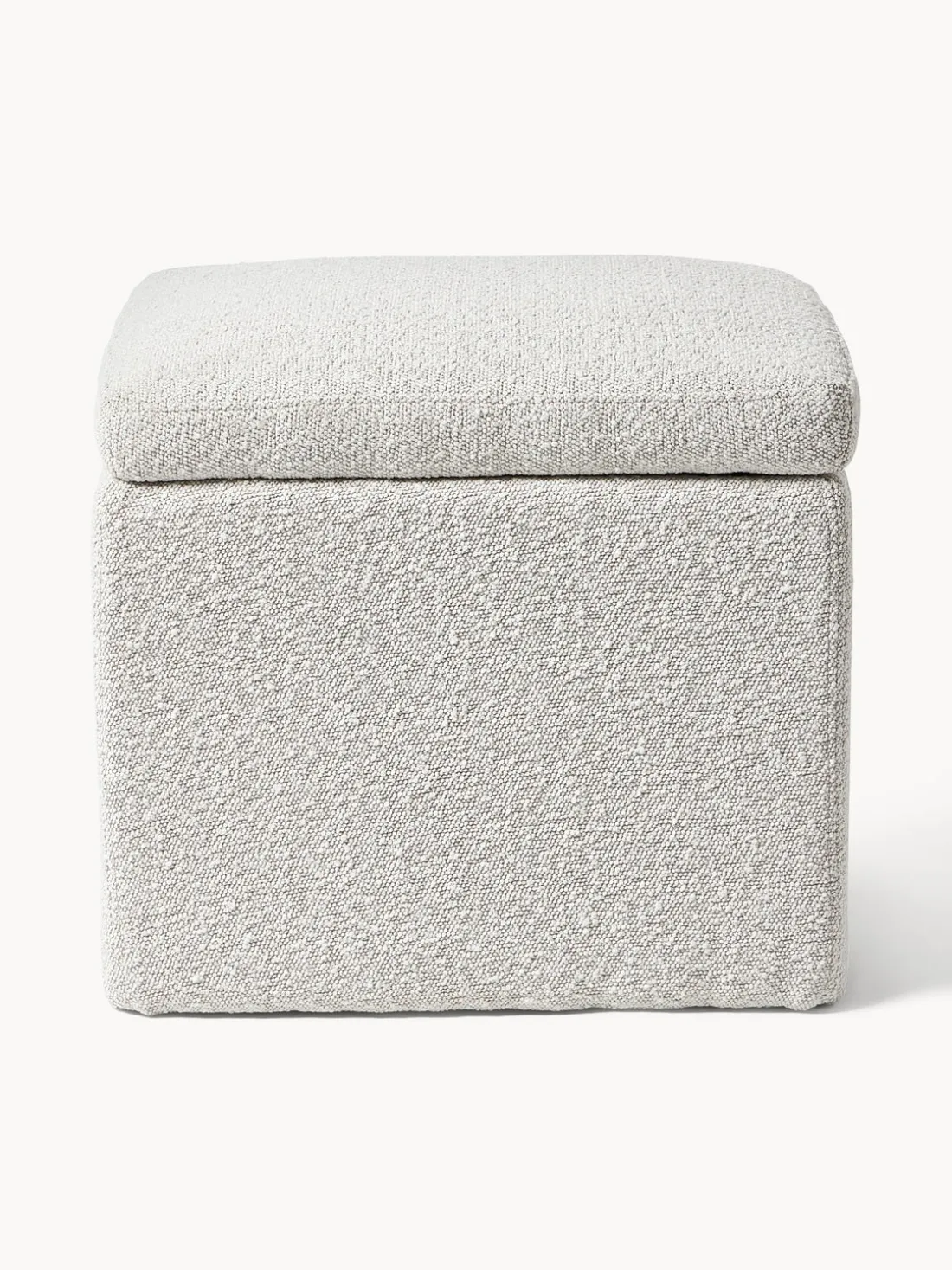 Puf en tejido bouclé con espacio de almacenamiento Winou