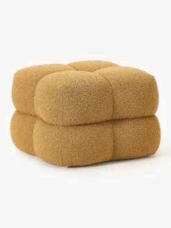 Puf en tejido bouclé Ellie