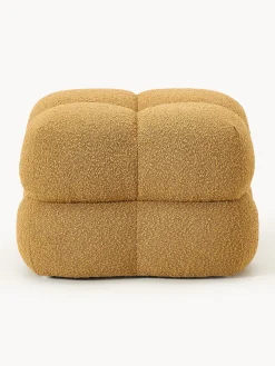 Puf en tejido bouclé Ellie
