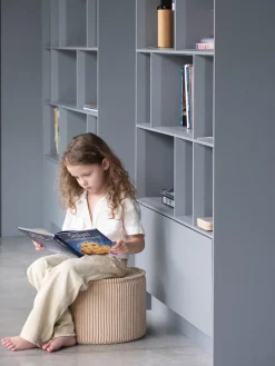 Puf infantil de pana Sugar, Ø 40 cm