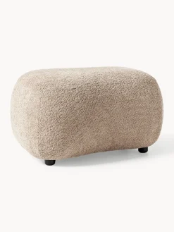 Puf reposapiés de borreguillo bouclé Alba