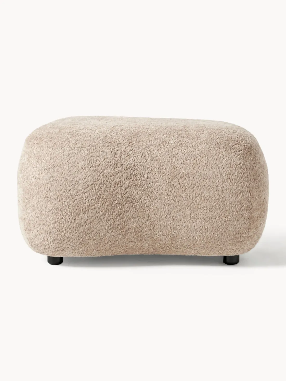 Puf reposapiés de borreguillo bouclé Alba
