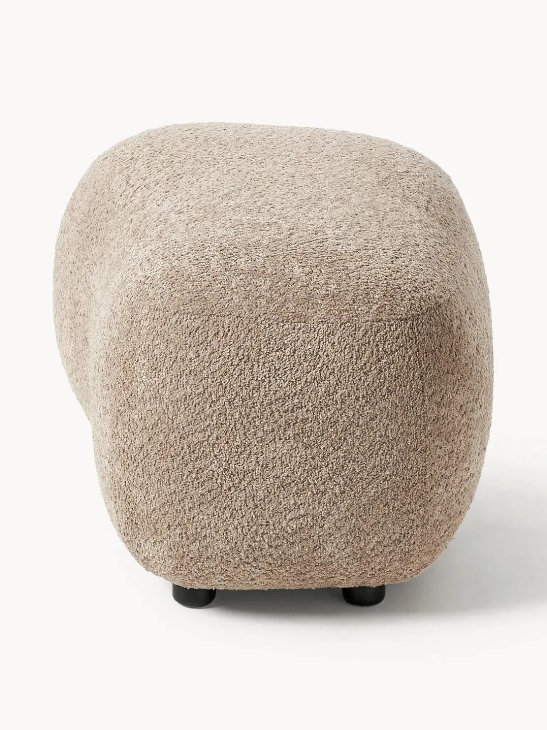 Puf reposapiés de borreguillo bouclé Alba