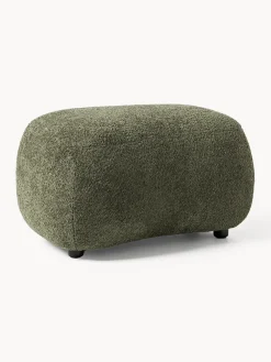 Puf reposapiés de borreguillo bouclé Alba