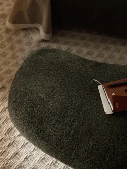 Puf reposapiés de borreguillo bouclé Alba