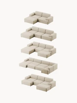 Puf reposapiés de pana grande Melva, An 116 x F 72 cm