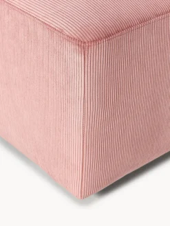 Puf reposapiés de pana grande Melva, 116 x 42 cm