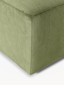 Puf reposapiés de pana grande Melva, An 116 x F 72 cm