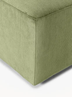 Puf reposapiés de pana grande Melva, 116 x 42 cm