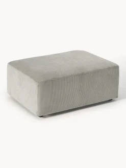 Puf reposapiés de pana Melva, An 99 x F 72 cm