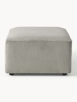 Puf reposapiés de pana Melva, An 99 x F 72 cm