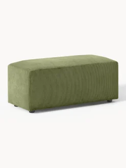 Puf reposapiés de pana Melva, An 99 x F 42 cm