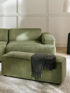 Puf reposapiés de pana Melva, An 99 x F 42 cm