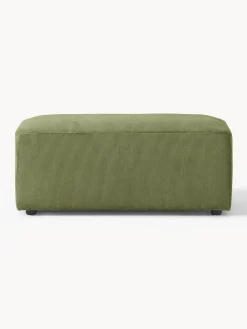 Puf reposapiés de pana Melva, An 99 x F 42 cm