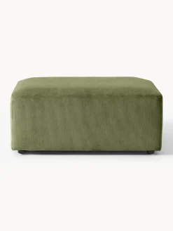 Puf reposapiés de pana Melva, An 99 x F 72 cm