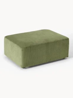 Puf reposapiés de pana Melva, An 99 x F 72 cm