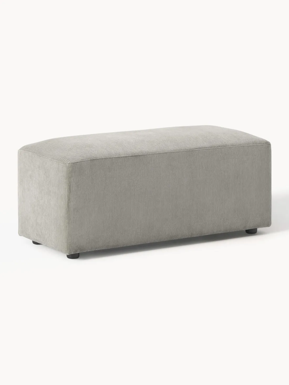 Puf reposapiés de pana Melva, 99 x 42 cm