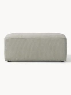 Puf reposapiés de pana Melva, 99 x 42 cm