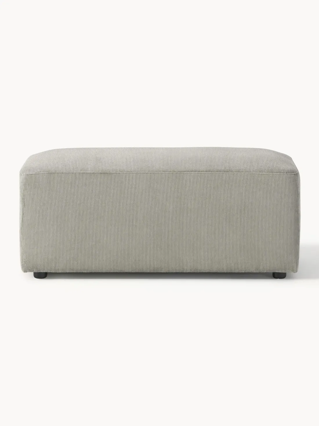 Puf reposapiés de pana Melva, 99 x 42 cm