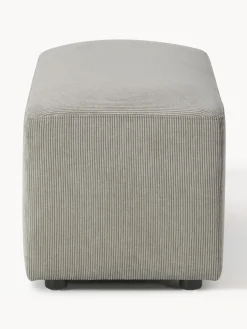 Puf reposapiés de pana Melva, 99 x 42 cm