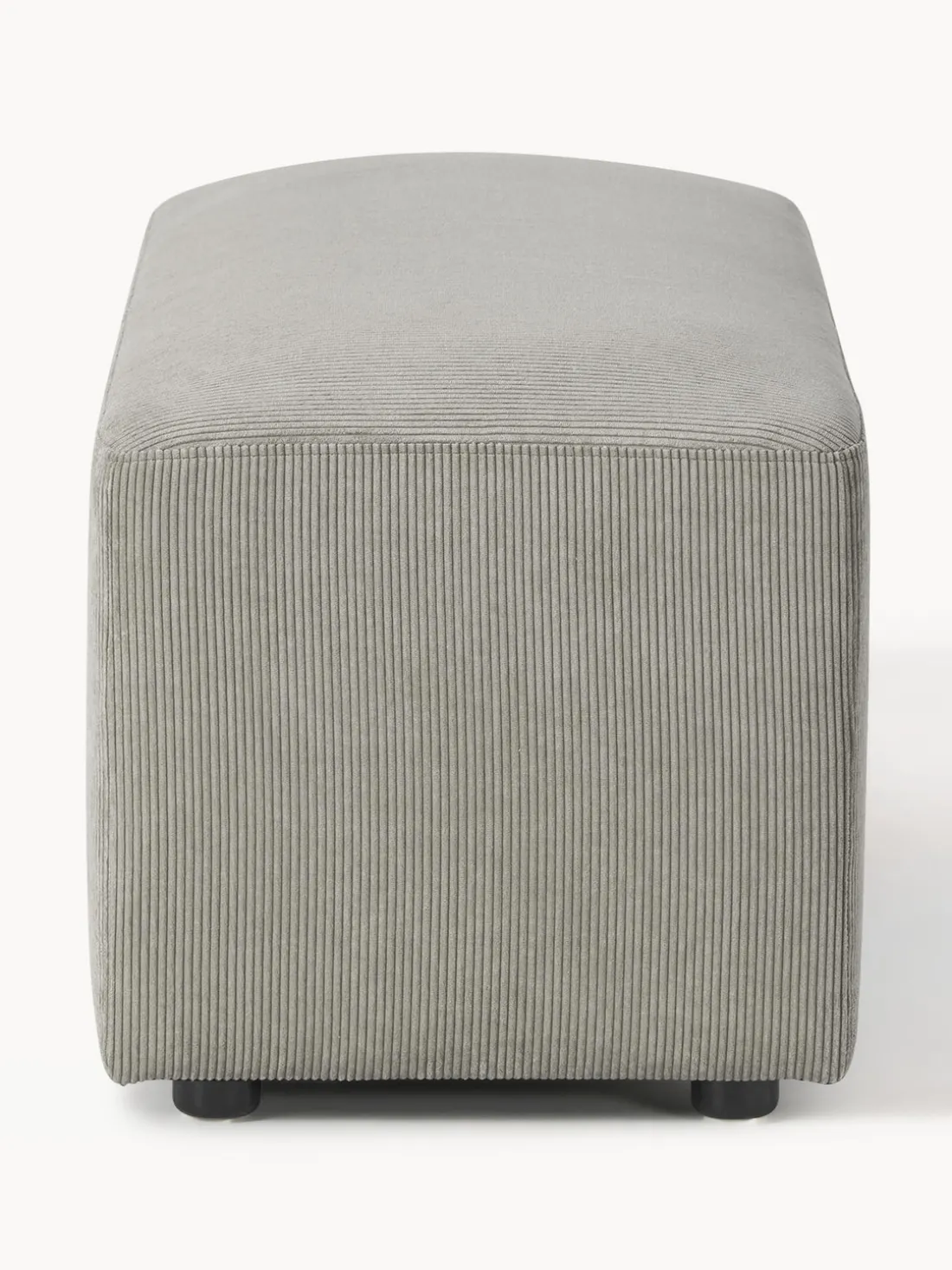 Puf reposapiés de pana Melva, 99 x 42 cm