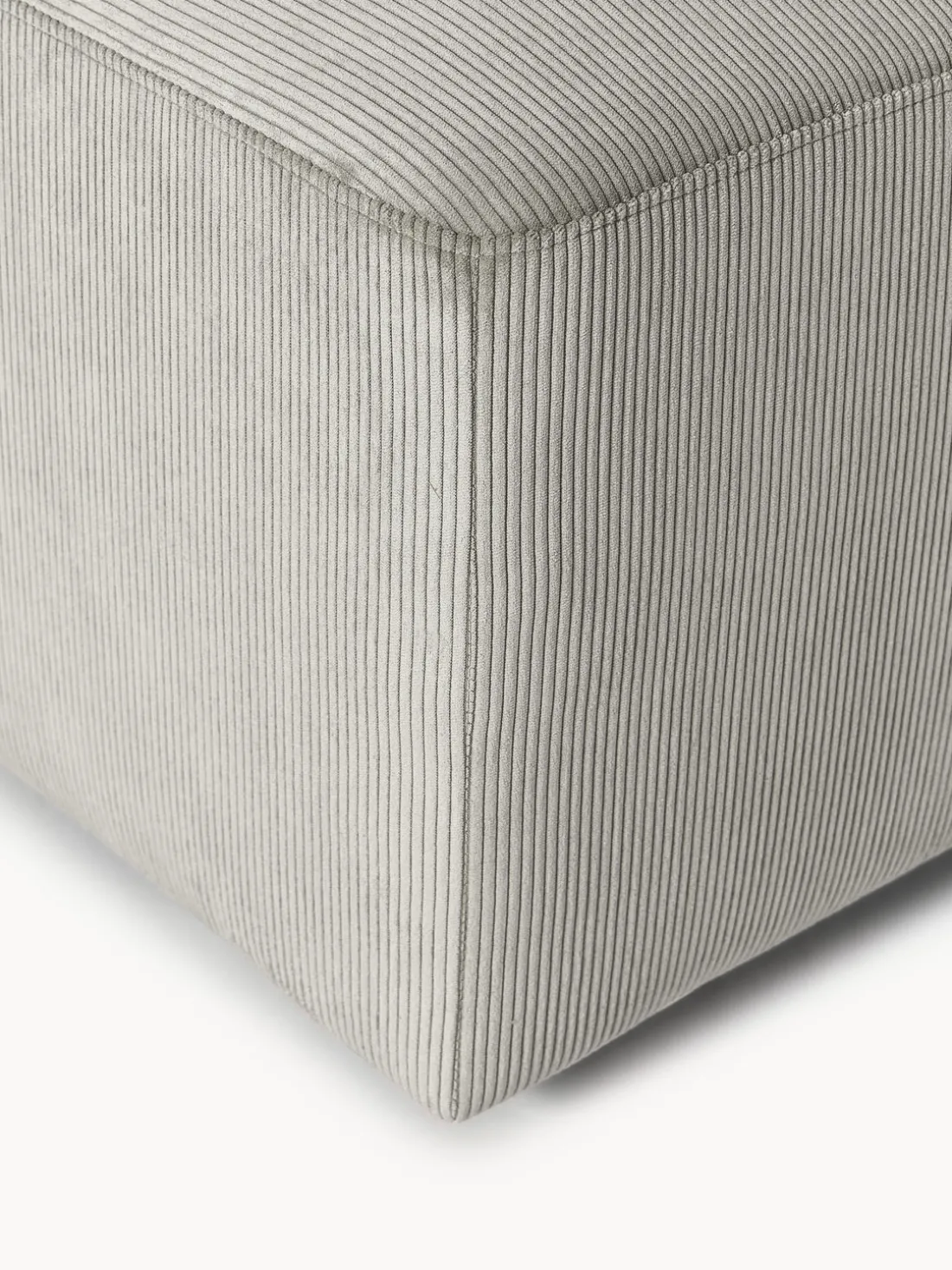 Puf reposapiés de pana Melva, 99 x 42 cm