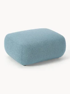 Puf reposapiés en tejido bouclé Sofia