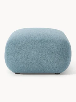 Puf reposapiés en tejido bouclé Sofia