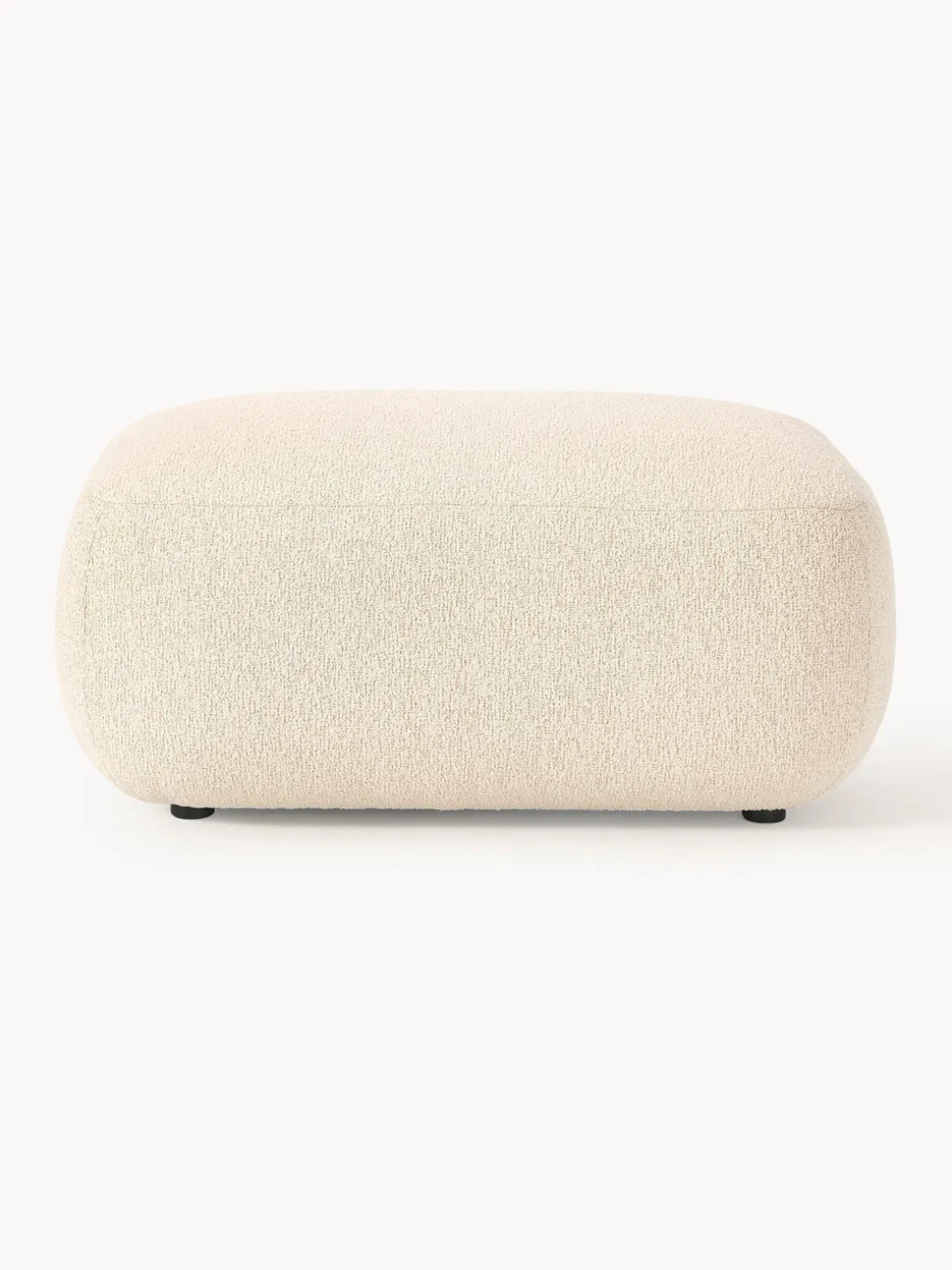 Puf reposapiés en tejido bouclé Sofia