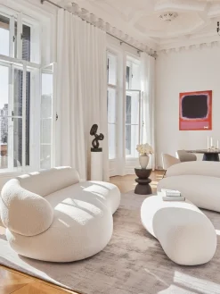 Puf reposapiés grande de borreguillo Alba