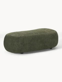 Puf reposapiés grande de borreguillo bouclé Alba