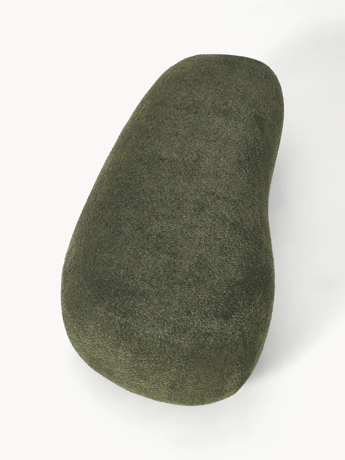 Puf reposapiés grande de borreguillo bouclé Alba