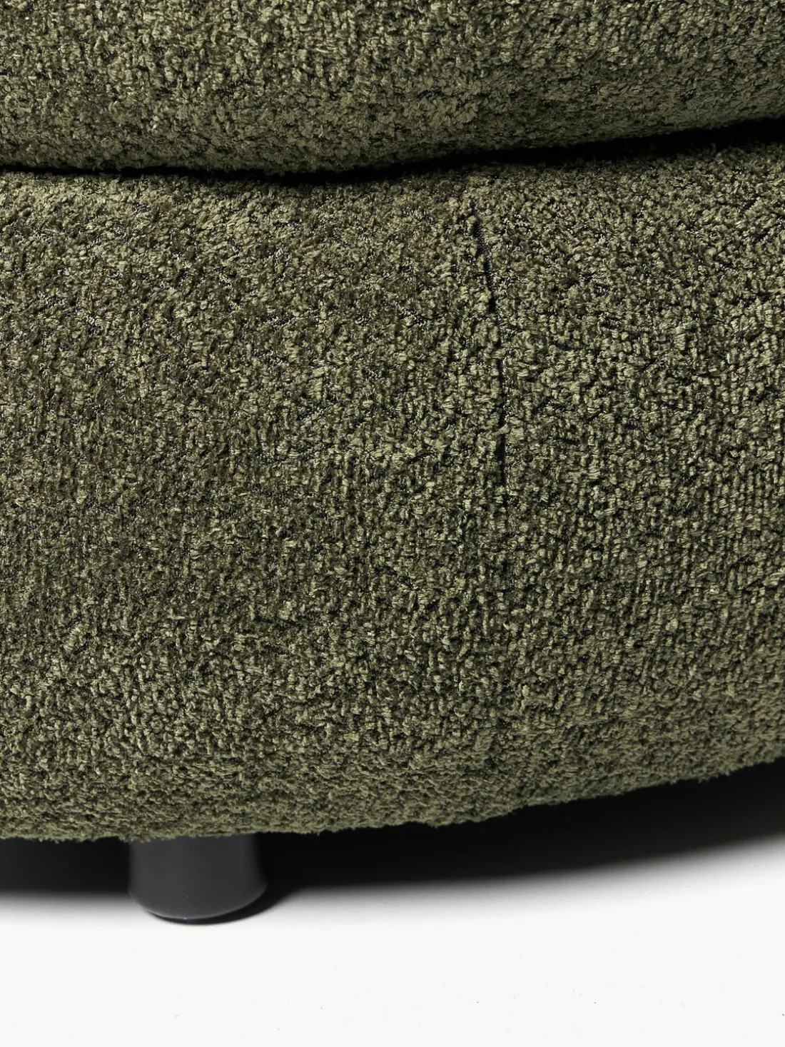 Puf reposapiés grande de borreguillo bouclé Alba