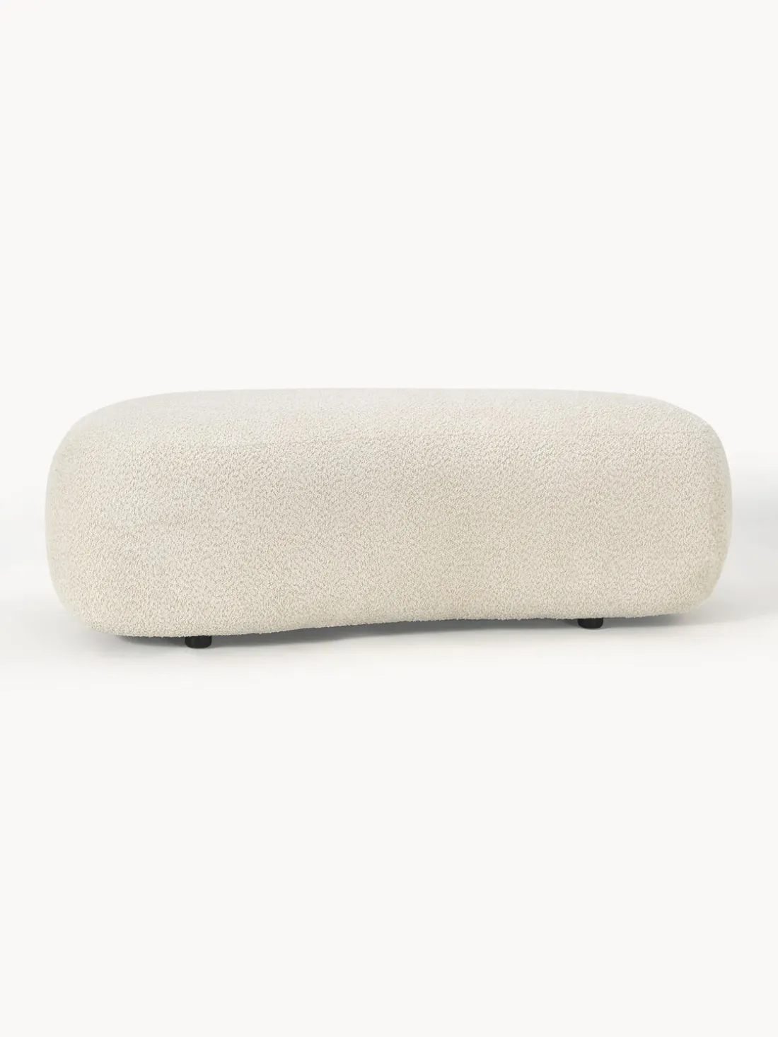 Puf reposapiés grande de borreguillo bouclé Alba