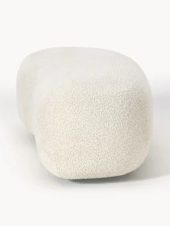 Puf reposapiés grande de borreguillo bouclé Alba