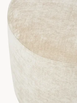 Puf reposapiés tapizado con patas de bola de mármol Lino