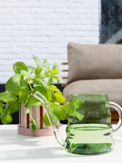 Regadera artesanal de vidrio de borosilicato Swell