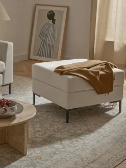 Reposapiés puf con espacio de almacenamiento Luna