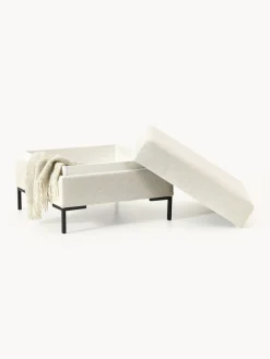 Reposapiés puf con espacio de almacenamiento Luna